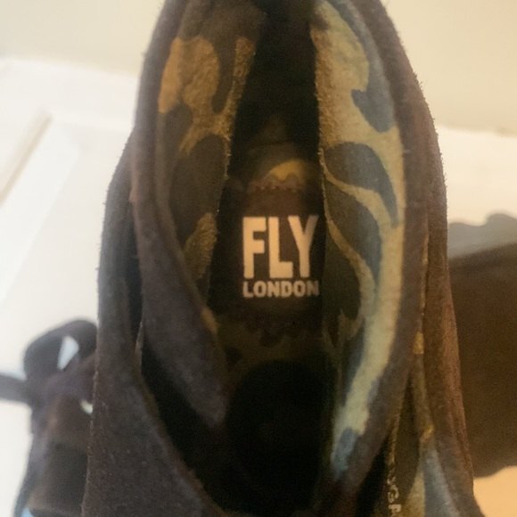 NEW FLY London Suede Ruched Ankle Boots w/ Tie YEBI Size 8.5 Euro 40 ESPRESSO - Picture 14 of 14